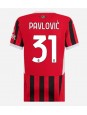 Ženske Nogometnih dresov AC Milan Strahinja Pavlovic #31 Domači 2024-25 Kratki rokavi